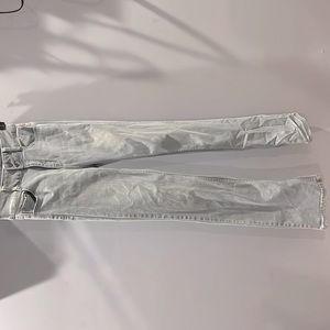 Straight leg light wash jeans